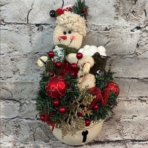 Holiday Snowman Bell Decoration